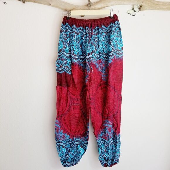 Thai yoga/beach cover up pant with cargo pocket - Picture 3 of 6